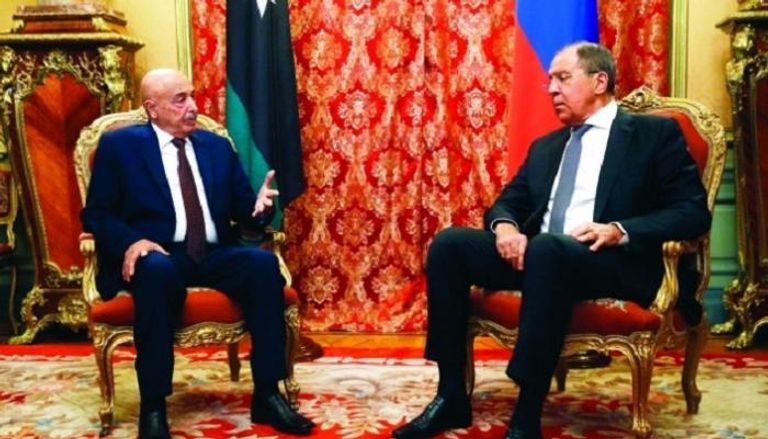 مباحثات سابقة بين عقيلة صالح ووزير الخارجية الروسي سيرجي لافروف