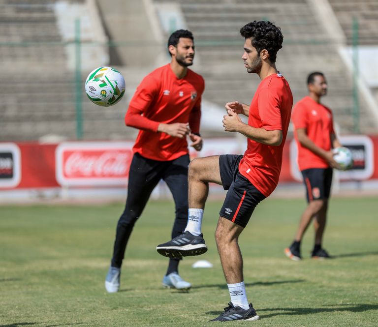 تدريبات النادي الأهلي المصري رينيه فايلر مدرب الأهلي المصري