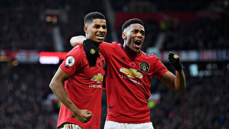 أنتوني مارسيال وماركوس راشفورد محمد صلاح نجم ليفربول