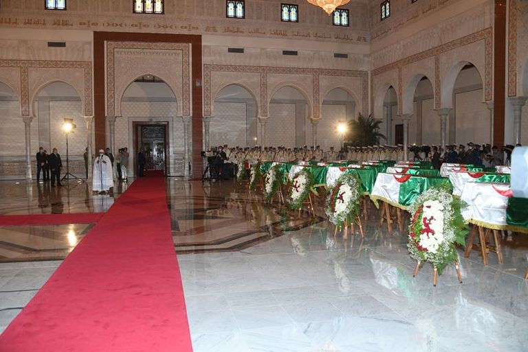 رفات شهداء المقاومات الشعبية الذي استرجعتهم الجزائر من فرنسا