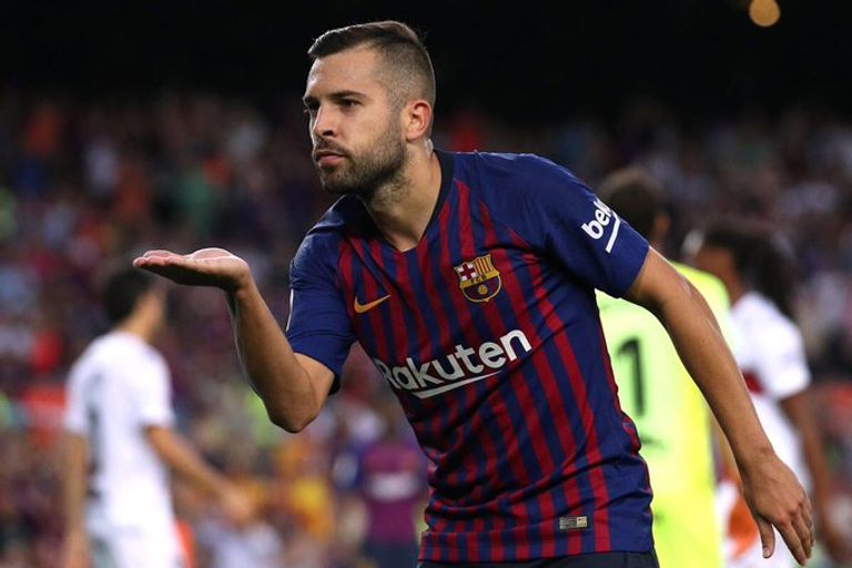 جوردي ألبا ظهير برشلونة فريق برشلونة