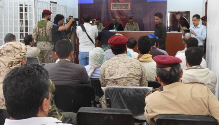 جلسة محاكمة لقادة الانقلاب الحوثي
