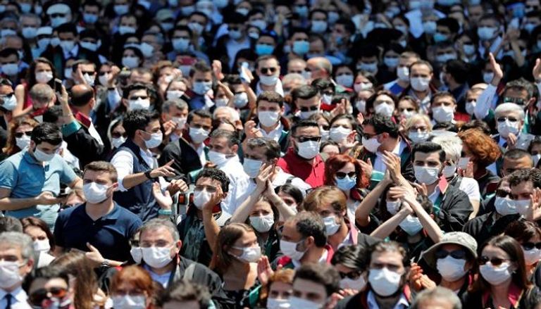 جانب من احتجاجات المحامين- رويترز