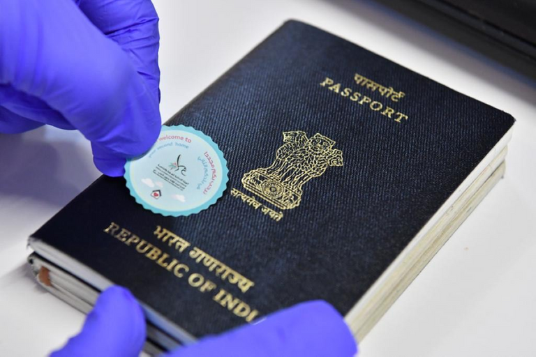 ملصق الترحيب على جوازات سفر القادمين لدبي