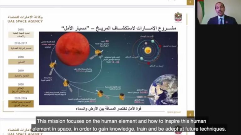 الدكتور المهندس محمد ناصر الأحبابي خلال المحاضرة