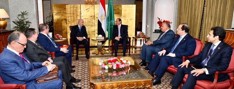 لقاء سابق بين الرئيسين الجزائري والمصري - أرشيفية