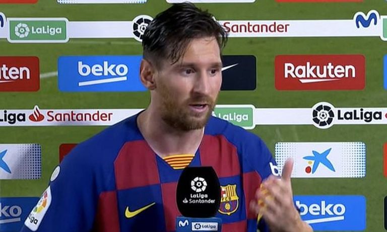 ليونيل ميسي قائد فريق برشلونة الإسباني