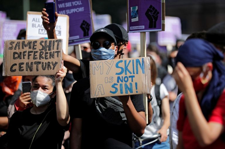 مظاهرة سابقة في ألمانيا ضد عنف الشرطة