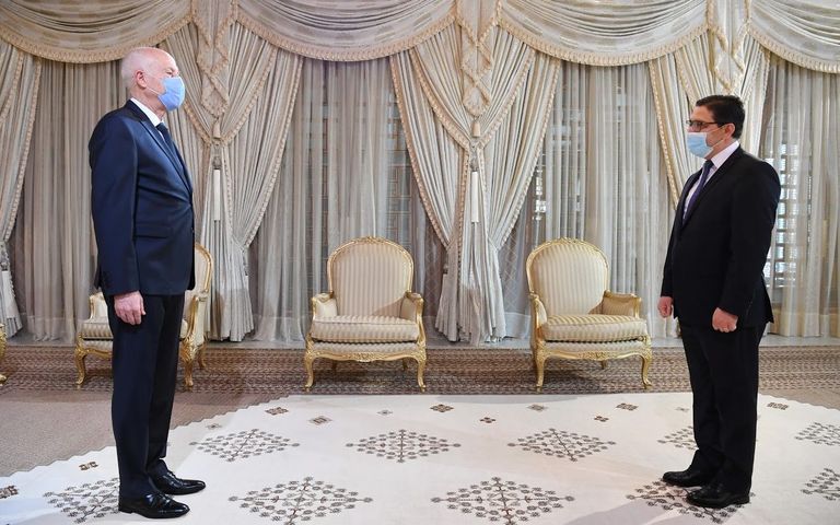 الرئيس التونسي ووزير الخارجية المغربي