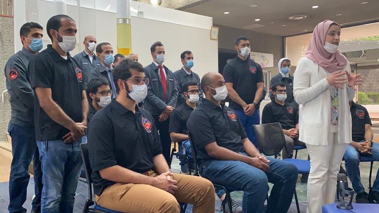 مسبار الأمل الإماراتي خلال مرحلة الفحوص النهائية