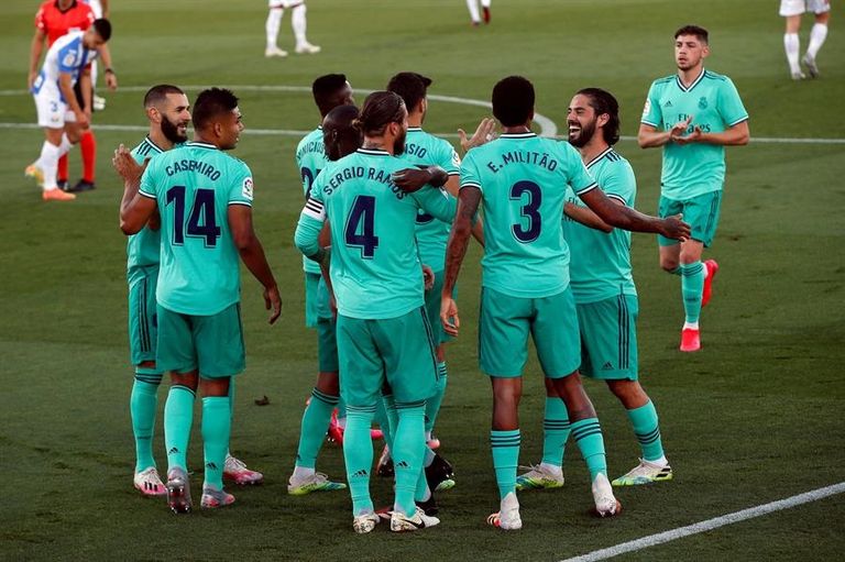 ريال مدريد وليجانيس راموس يحتفل بهدفه الأول في ليجانيس