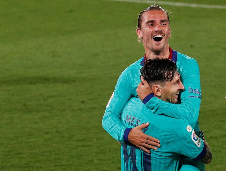 ليونيل ميسي لاعب برشلونة الإسباني ريال مدريد بطل الليجا