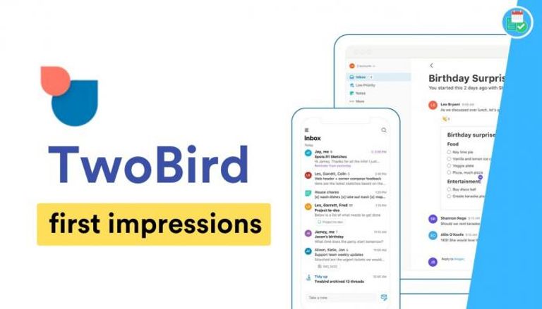 Twobird  من أفضل تطبيقات إدارة البريد الإلكتروني