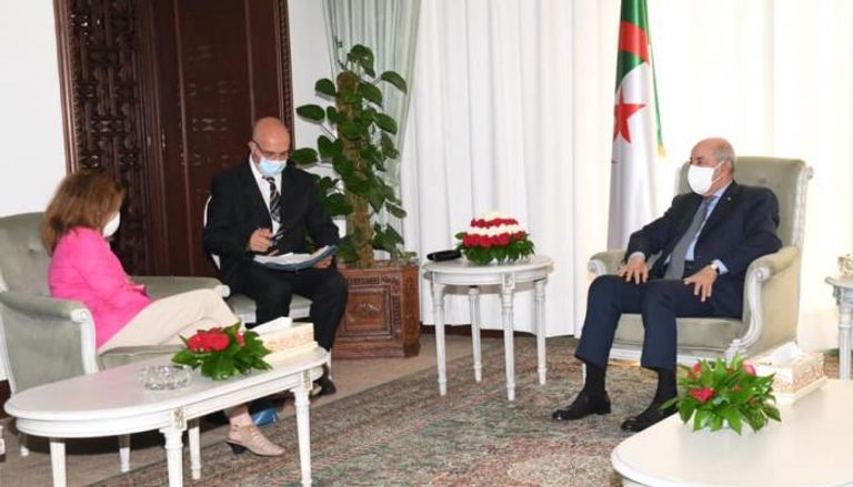 لقاء الرئيس الجزائري مع المبعوثة الأممية إلى ليبيا