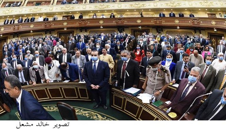 مجلس النواب المصري خلال جلسة الموافقة
