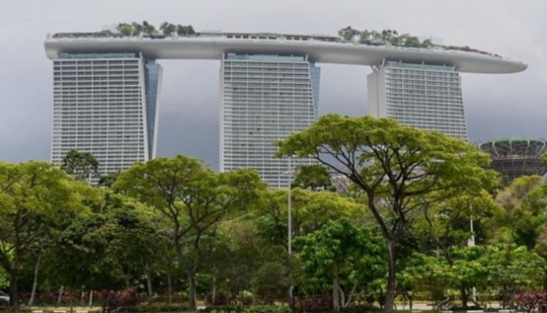 فندق ومنتجع Marina Bay Sands في سنغافورة - أ ف ب