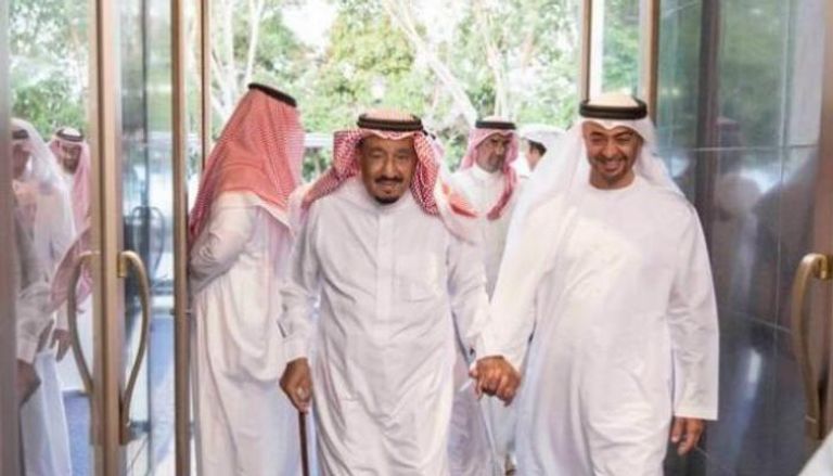 الملك سلمان بن عبدالعزيز آل سعود والشيخ محمد بن زايد آل نهيان- أرشيفية