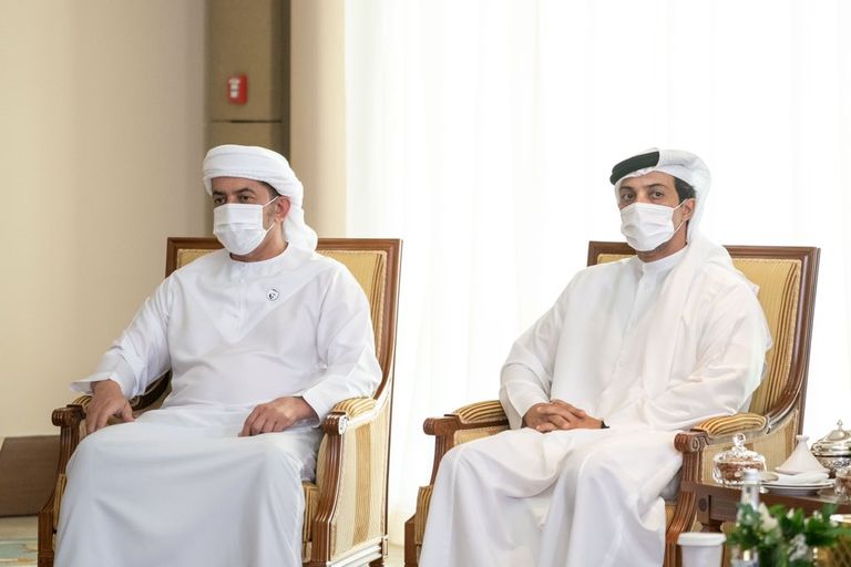 جانب من لقاء الشيخ محمد بن زايد  وعاهل الأردن