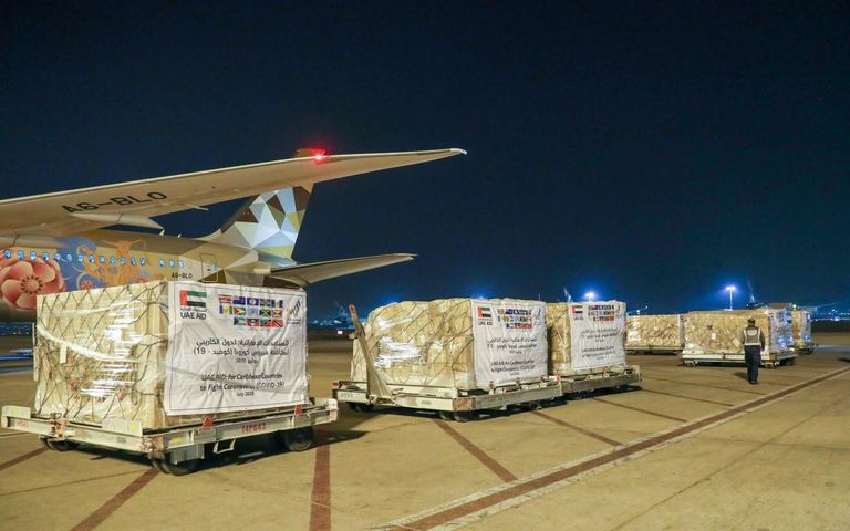 الإمارات ترسل مساعدات طبية إلى جزر الكاريبي