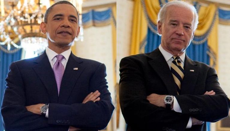 جو بايدن وباراك أوباما خلال لقاء سابق