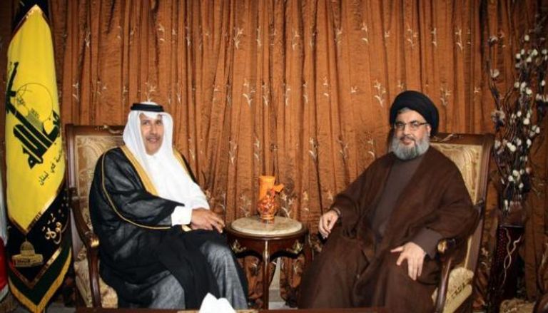حسن نصرالله وحمد بن جاسم رئيس وزراء ووزير خارجية قطر السابق - أرشيفية