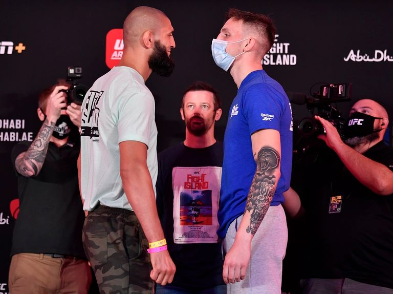 جانب من الاستعدادات لنزالات UFC أبوظبي