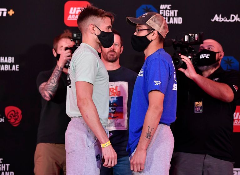 جانب من الاستعدادات لنزالات UFC أبوظبي