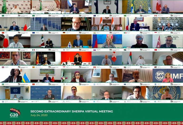 جانب من اجتماع ممثلي قادة مجموعة العشرين