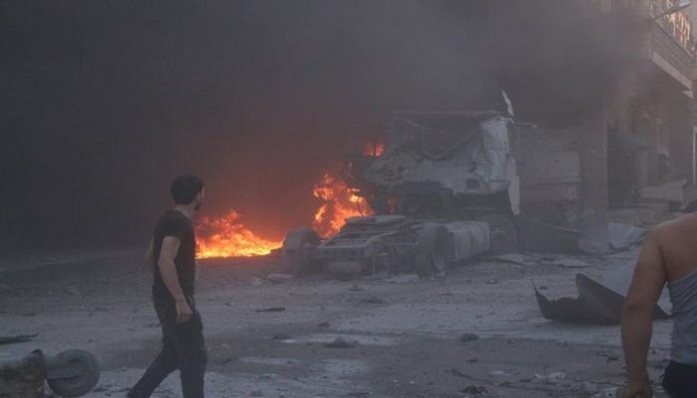 ضربة جوية في سوريا - رويترز