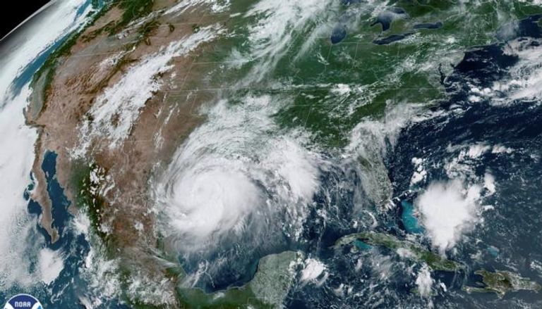 صورة بالأقمار الاصطناعية تبين اقتراب إعصار هانا من خليج المكسيك