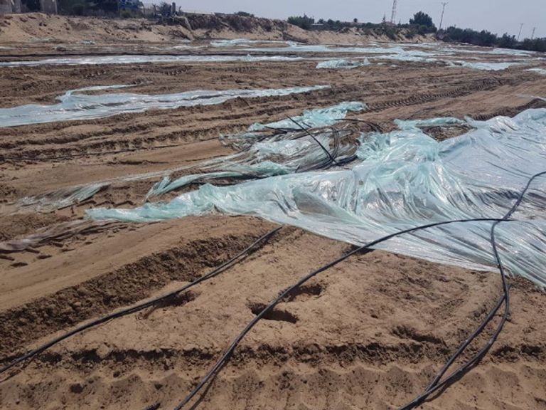 عمليات تجريف نفذتها حماس ضد أراض ذات ملكية خاصة تحاول انتزاعها بالقوة