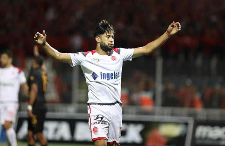 يحيى جبران لاعب الوداد المغربي رضا هجهوج هداف الدوري المغربي