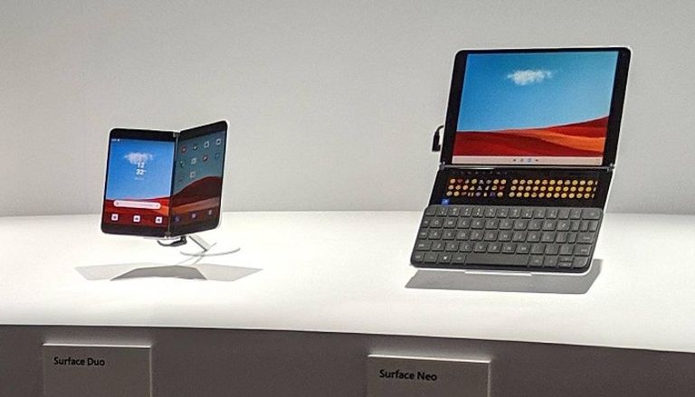 هاتف مايكروسوفت الجديد سيرفيس ديو Surface Duo أول هواتف قابل للطي، سيدعم نظام تشغيل أندرويد 10 " Android 10 "