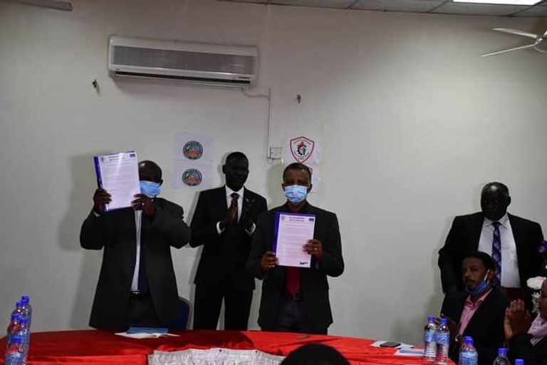 توقيع إعلان سياسي مشترك بين الحركة الشعبية - فصيل الحلو وتجمع المهنيين السـودانيين توقيع الإعلان السياسي بين الحركة الشعبية - فصيل الحلـو وتجمع المهنيين السودانيين