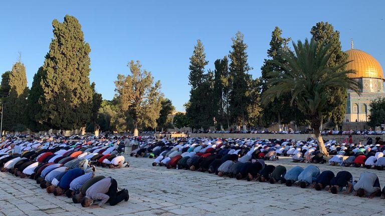 صلاة العيد بالمسجد الأقصى