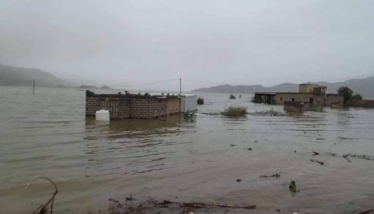 الأمطار والسيول في مأرب اليمنية