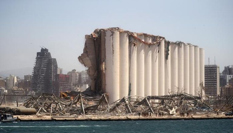 صوامع بيروت بعد الانفجار - رويترز
