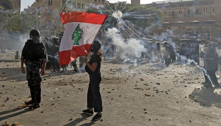 احتجاجات لبنان أمس 