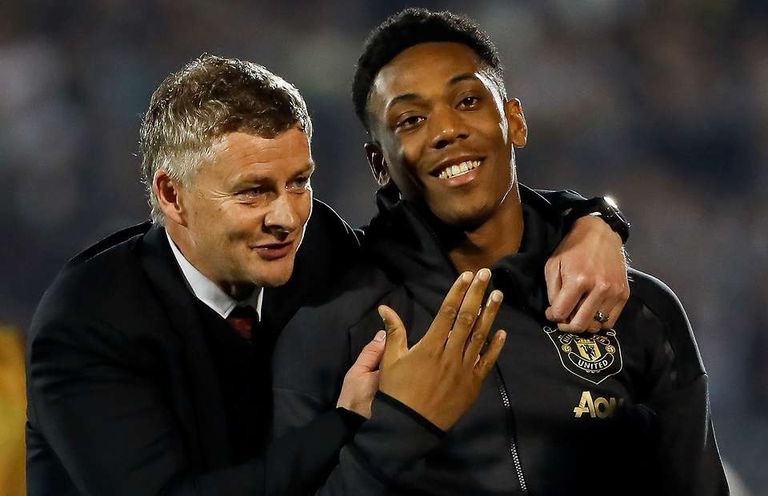 مارسيال نجم مانشستر يونايتد وسولسكاير مدرب الفريق