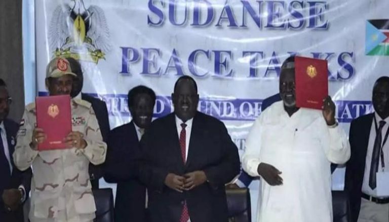 جانب من مفاوضات فرقاء السودان بجوبا - أرشيفية