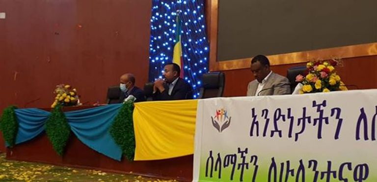 رئيس الوزراء الإثيوبي خلال مشاركته بمشروع البصمة الخضراء - أرشيفية