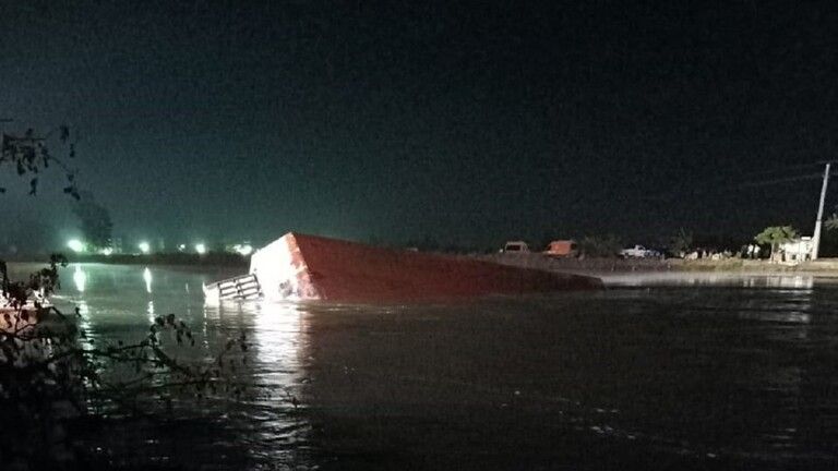 العبارة غرقت في مياه النيل على حدود محافظتي البحيرة والمنوفية