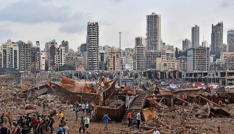 آثار انفجار مرفأ بيروت- أرشيفية