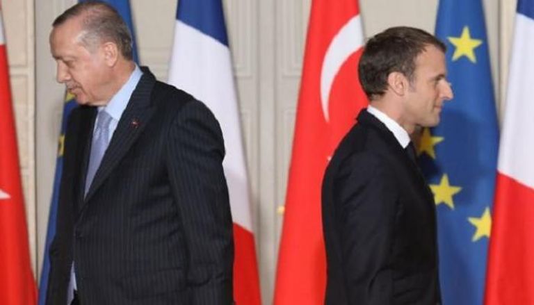 الرئيسان الفرنسي إيمانويل ماكرون والتركي رجب أردوغان
