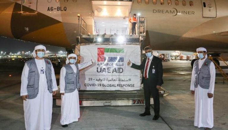جانب من المساعدات الإماراتية لمكافحة كورونا