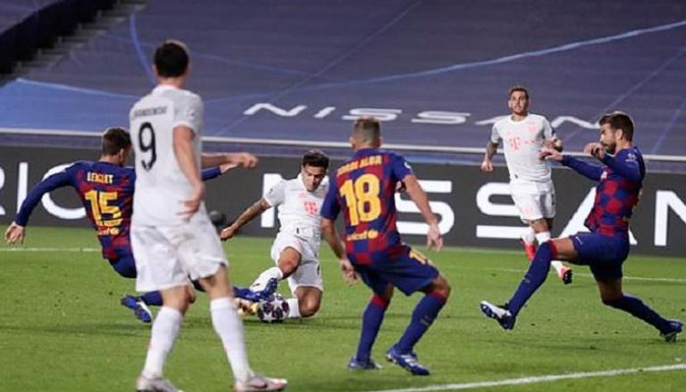كوتينيو سجل هدفين لبايرن ميونيخ أمام فريقه الأصلي برشلونة