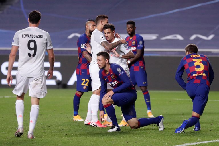برشلونة تلقى هزيمة كاسحة أمام بايرن ميونيخ في دوري أبطال أوروبا