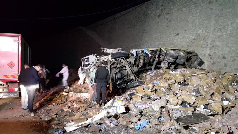 الشاحنة كانت محملة بـ14 طنا من المتفجرات