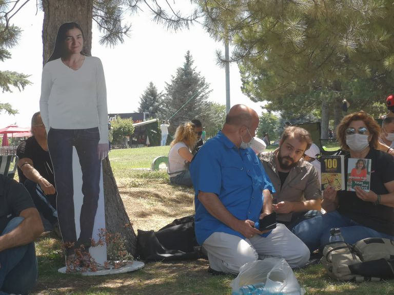 جانب من المظاهرة بأنقرة