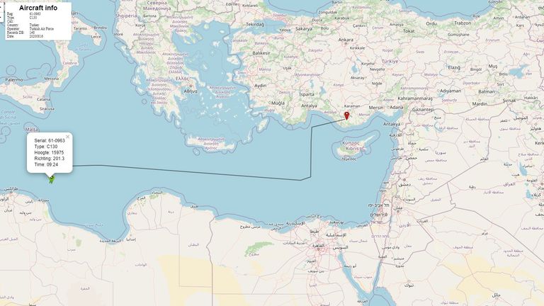 طائرة شحن عسكري تابعة للقوات الجوية التركية - أرشيفية